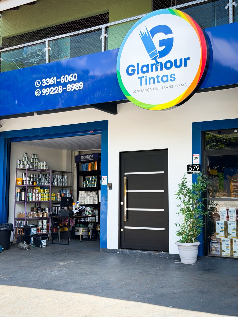 Fachada da Glamour Tintas